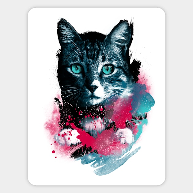 Galaxy Cat Sticker by Pescapin